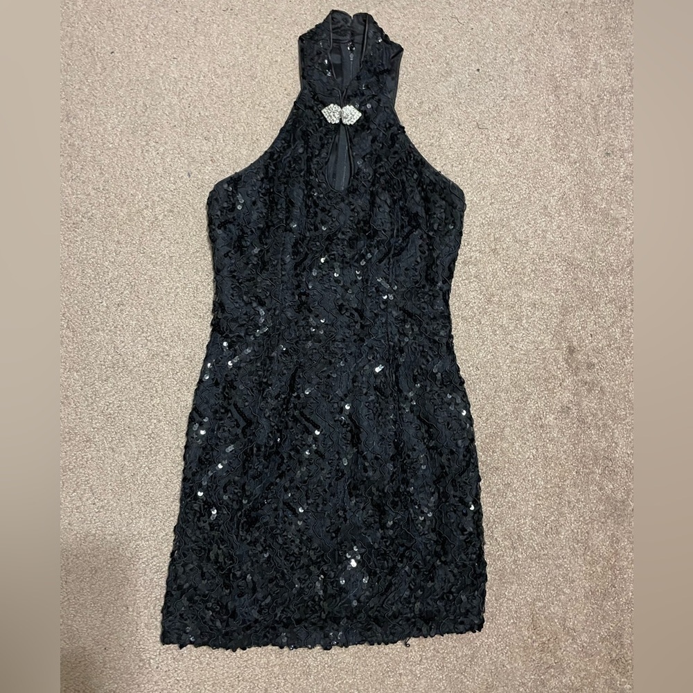 Ami New York Black Sequin Dress Size 6